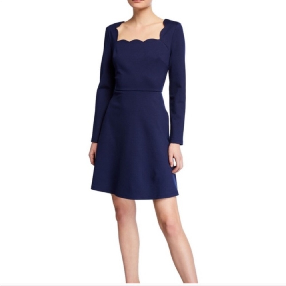Kate Spade Navy Scalloped Dress